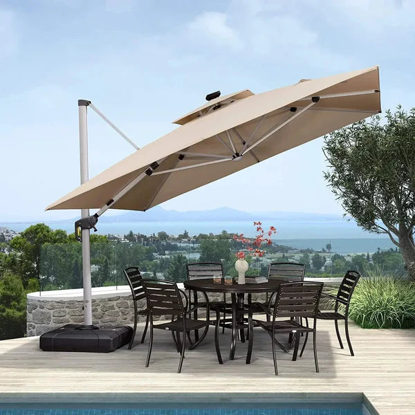 Ｍ.Ｍ.™Solar LED Patio Umbrella-10ft coverage