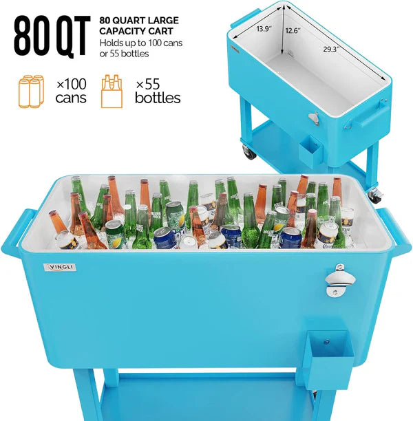 Portable Beverage Cart Cooler