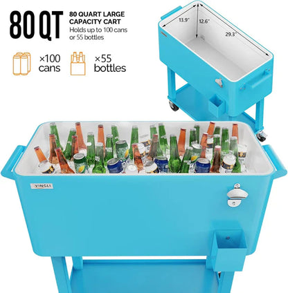 Portable Beverage Cart Cooler
