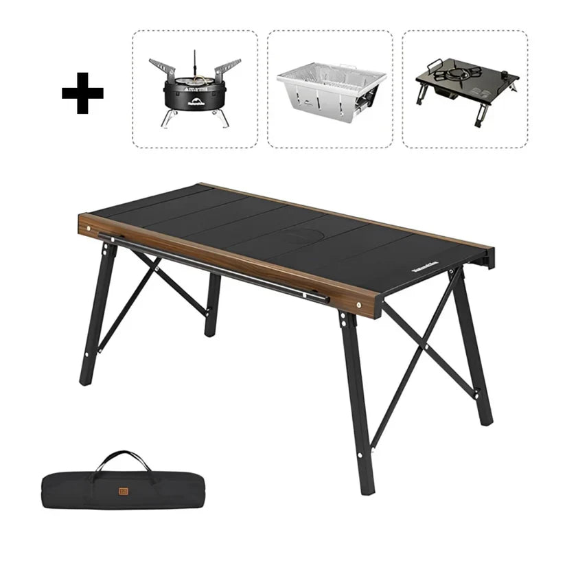All-in-One Aluminum Camping Kitchen Table – Foldable & Portable