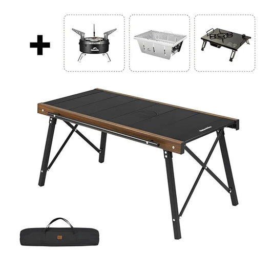 All-in-One Aluminum Camping Kitchen Table – Foldable & Portable