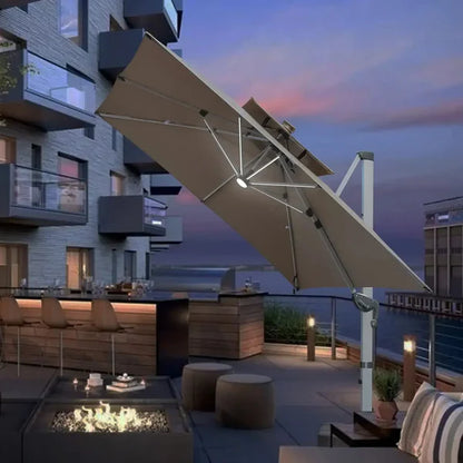Ｍ.Ｍ.™Solar LED Patio Umbrella-10ft coverage