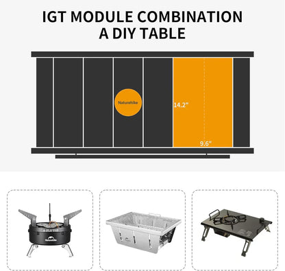 All-in-One Aluminum Camping Kitchen Table – Foldable & Portable