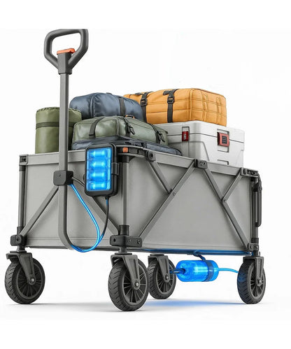 Foldable Electric Utility Wagon – Power-Assist for Heavy Loads