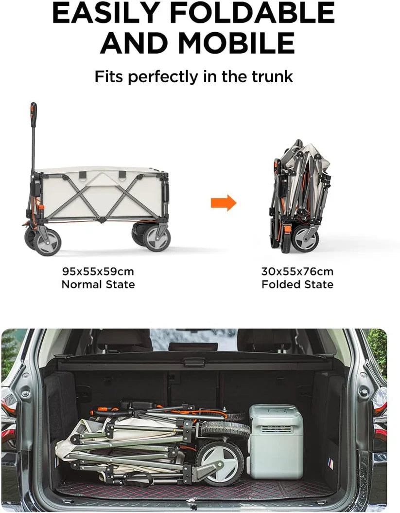 Foldable Electric Utility Wagon – Power-Assist for Heavy Loads