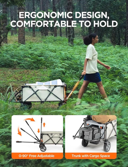 Foldable Electric Utility Wagon – Power-Assist for Heavy Loads