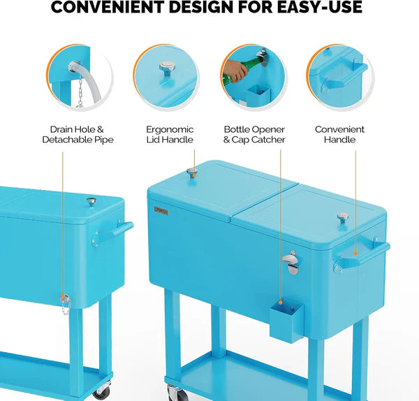 Portable Beverage Cart Cooler